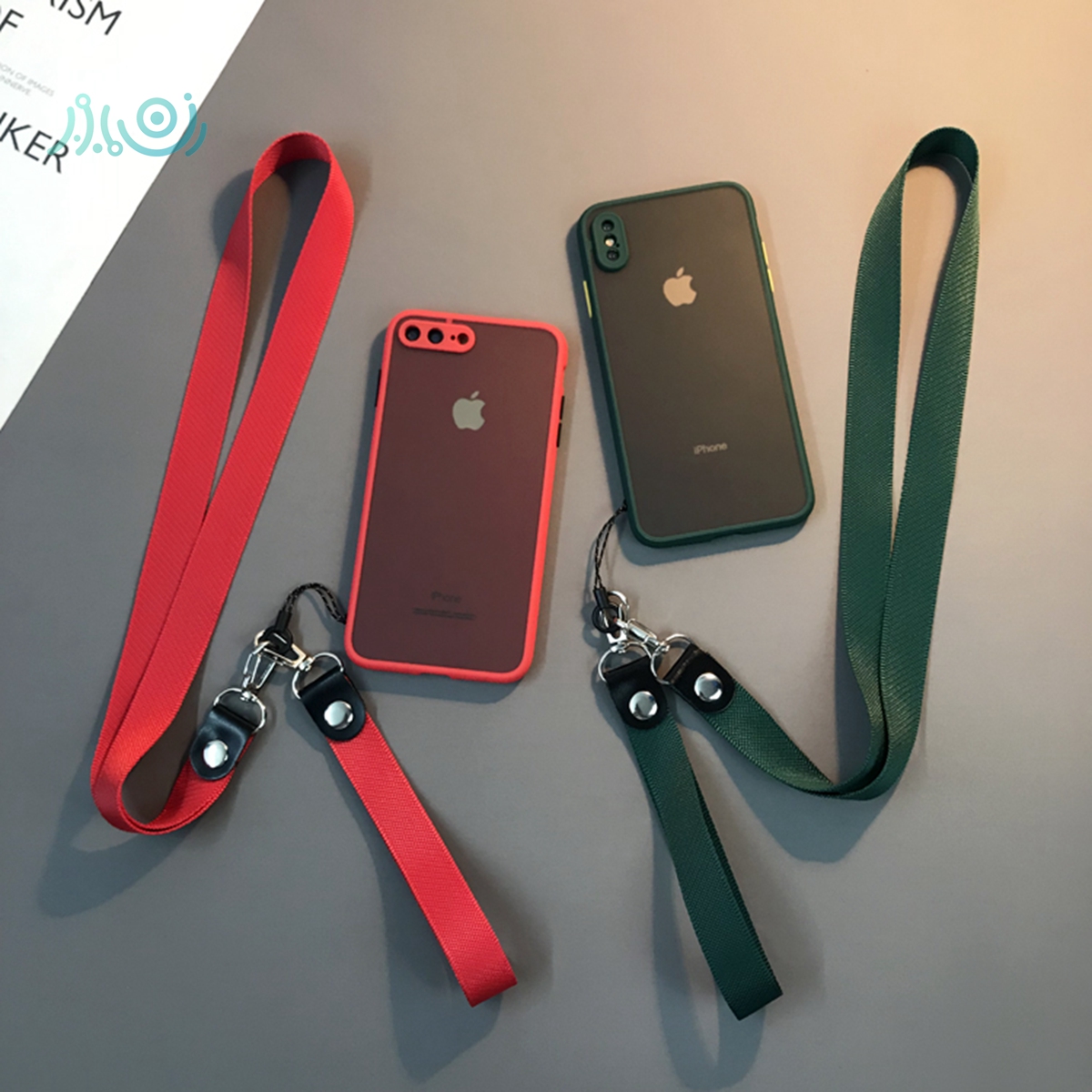 matte Case with Lanyard for iPhone 11 Pro Max XS Max XR XS X 7 8 6 6 5