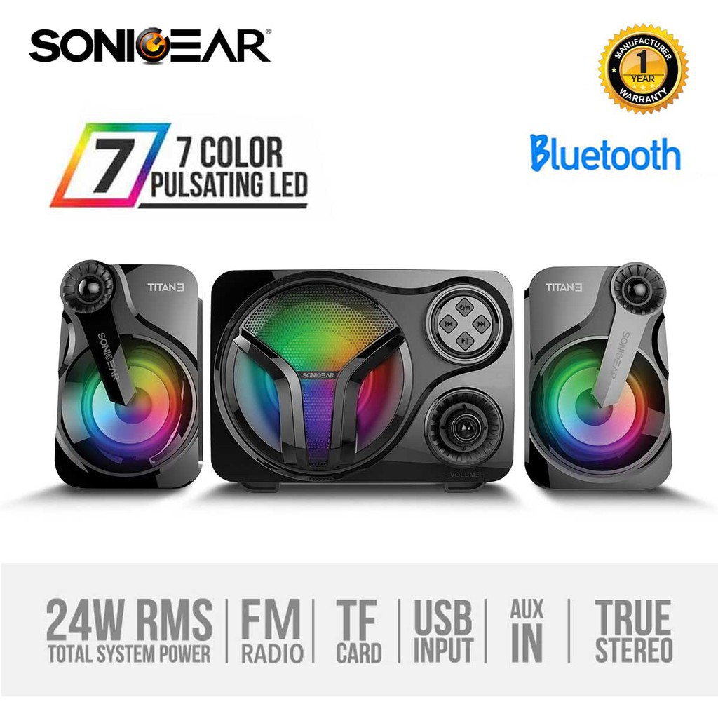 SonicGear Titan 3 BTMI USB Bluetooth Portable Music Synchronized ...