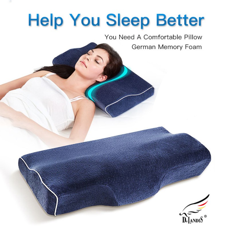 Memory Foam Pillow Neck Massage Neck Pillow Butterfly Pillow Sleeping X1G8