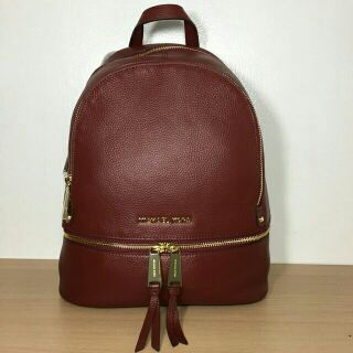 maroon michael kors backpack