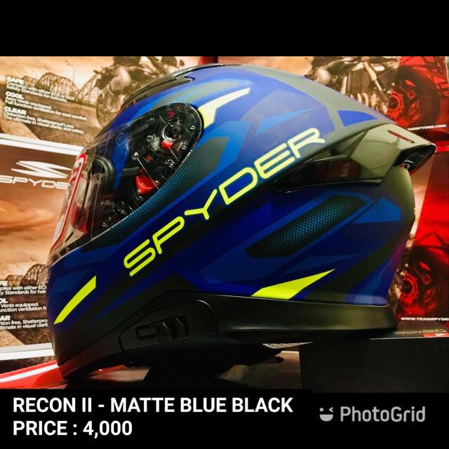 spyder helmet matte blue