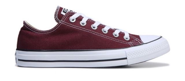 maroon canvas shoes