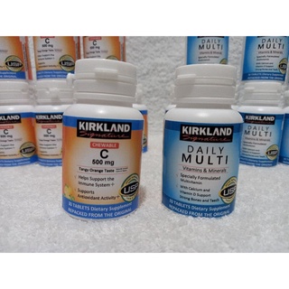 AUTHENTIC KIRKLAND Daily Multi and Vitamin C Chewable 500 mg in 30s