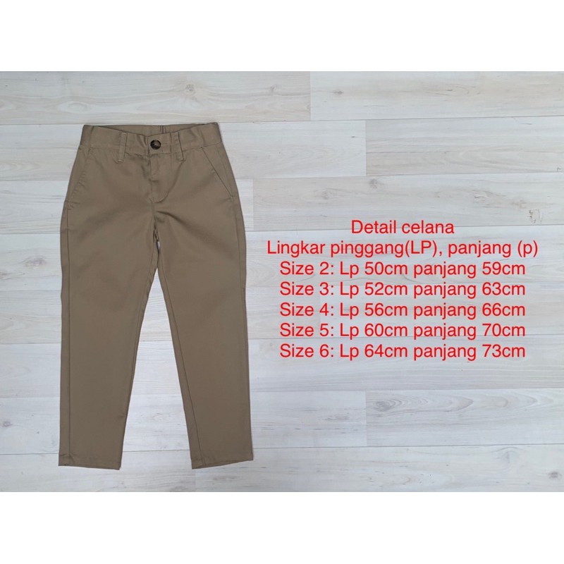 khaki pants size 2