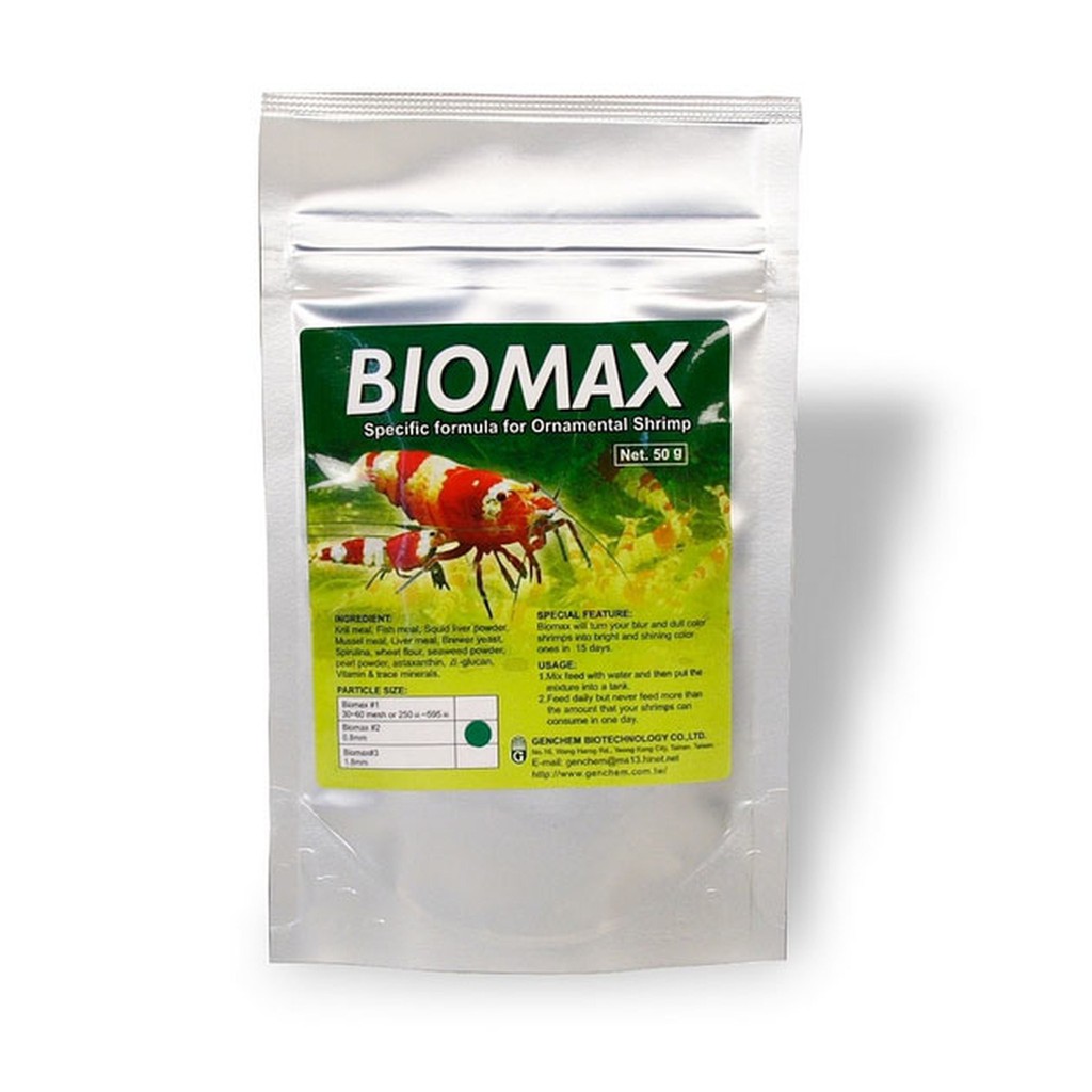 Genchem BioMax for shrimp 50g Shrimp Food For Crystal Red Shrimp BKK Red Cherry