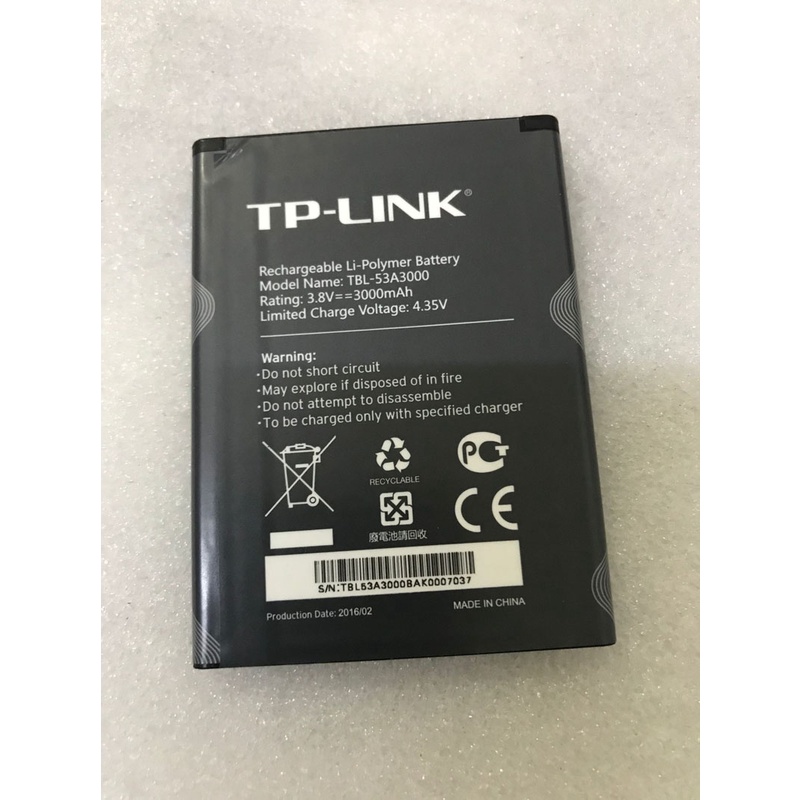 3.8V 3000MAH New Original Battery For TPLINK M7450 M7650 TBL53A3000