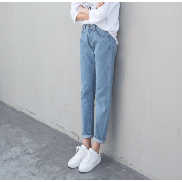 straight leg loose fit jeans