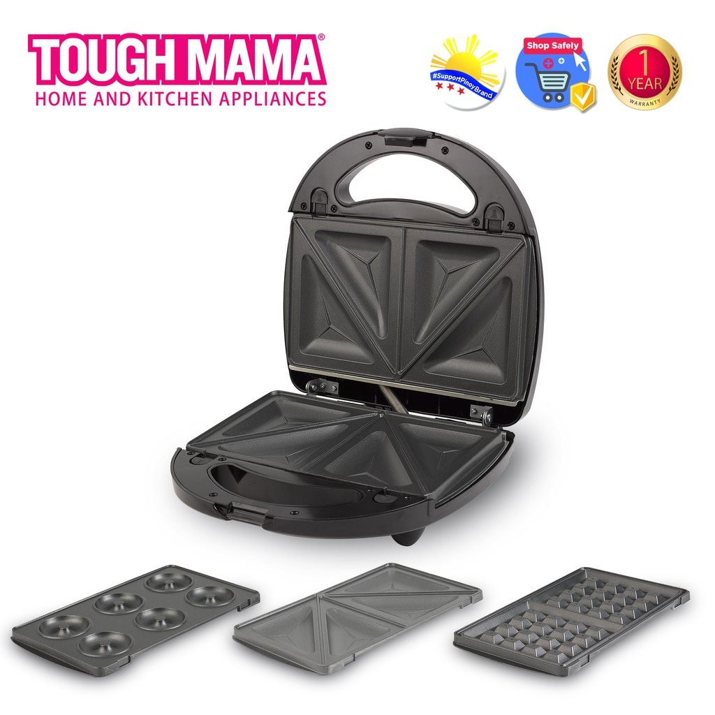 Tough Mama NTMSG3IN1 Sandwich, Waffle & Donut Maker Shopee Philippines