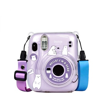 Camera Bag For Polaroid Instax Mini11 Mini 11 Transparent Storage Shell Sling Bag Camera Strap Rope Camera Sticker A Set #3