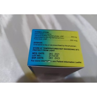 Ferrous Sulfate + Folic Acid (Ameciron) Anti Anemic. For Pregnant ...