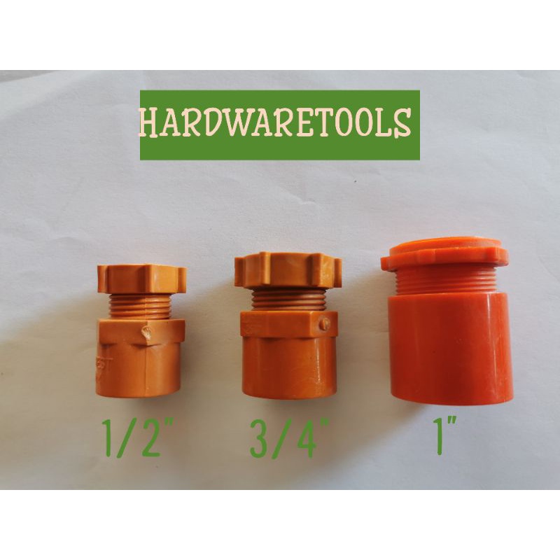 PVC Male Adaptor with Locknut 1/2" 3/4" 1" Shopee Philippines