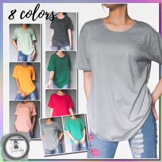 Women's Plain T-shirt Tee Top (S|M|L|XL|XXL|3XL) Ladies Short-sleeved Cool Cotton Spandex Loose #9