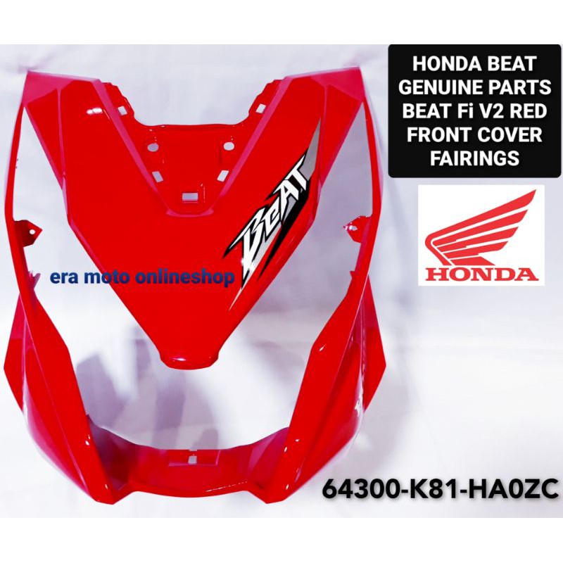 Honda Beat Fi V2 Red Front Cover Fairings ( Honda Genuine ) Shopee