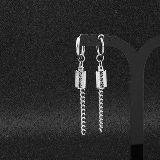 Kpop BTS earings Personalized blade tassel chain long earclip Stainless steel Piercing Men Eeastud Non-piercing Long Chain Stick Earring Stylish  JK V JIMIN SUGA JIN RM J-HOPE #4