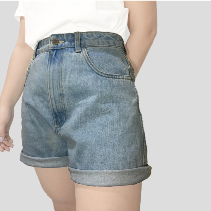 mom shorts zara