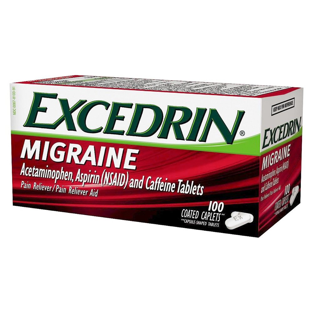 Excedrin Migraine Medication By Excedrin 100 Caplets Otc Shopee Philippines