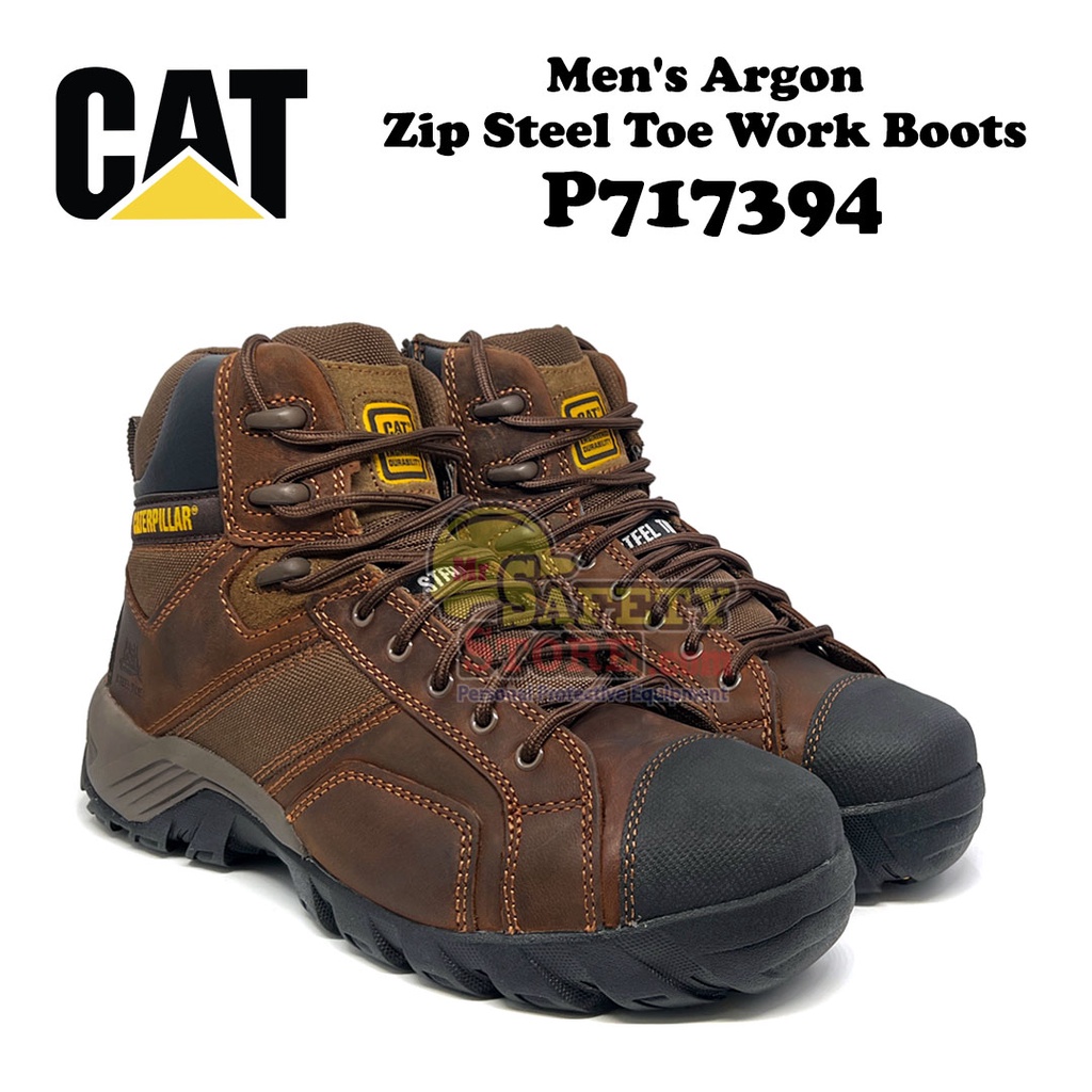 Caterpillar Men's Argon Zip Steel Toe Work Boots P717394 Shopee Philippines