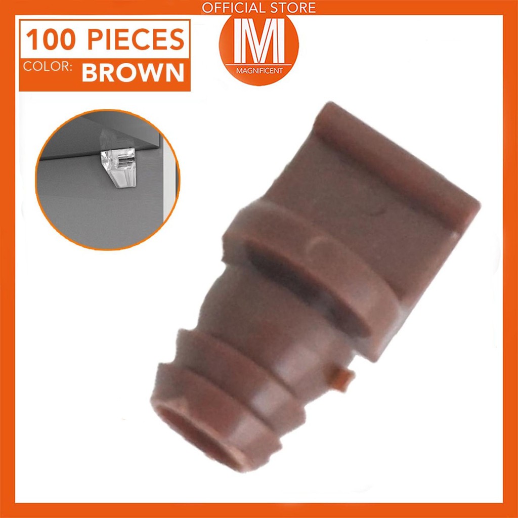 Brown Plastic Shelf Support for Wood (100 Pieces) Shopee Philippines