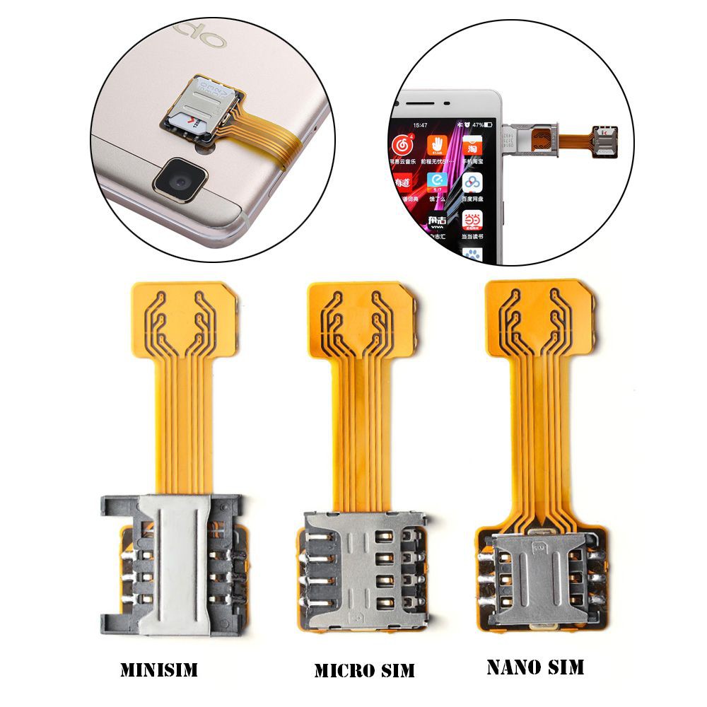 Universal Dual Sim Card Adapter Sd Extender Android Phone Shopee