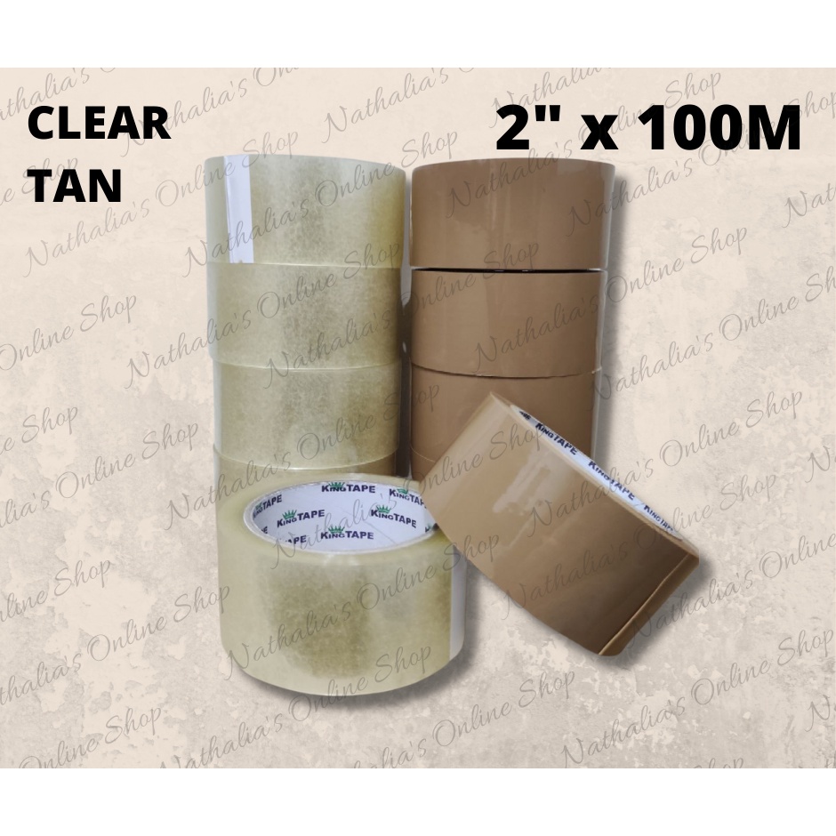 PACKAGING TAPE 2" X 100 METER CLEAR AND TAN Shopee Philippines