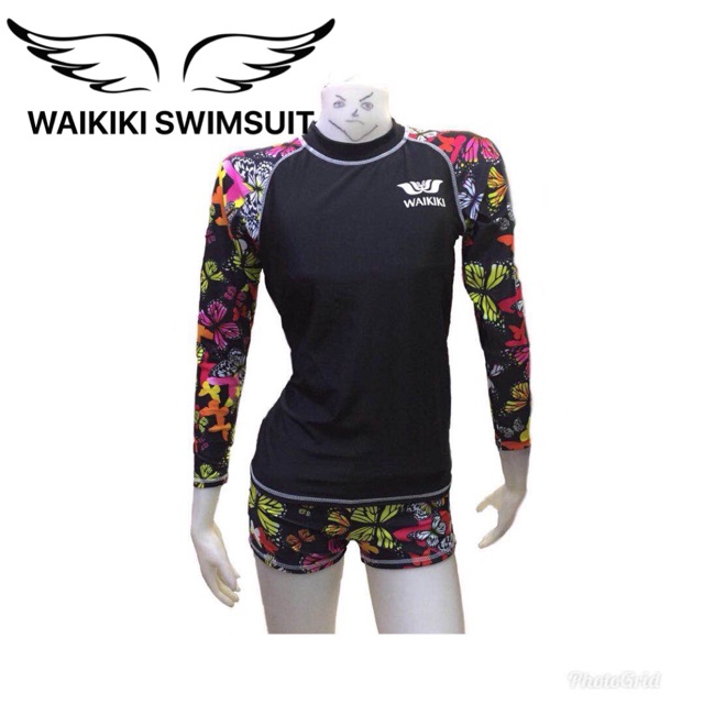 Waikiki Swimsuit 808 Fashion Long Sleeve Terno Rashguard With Shorts