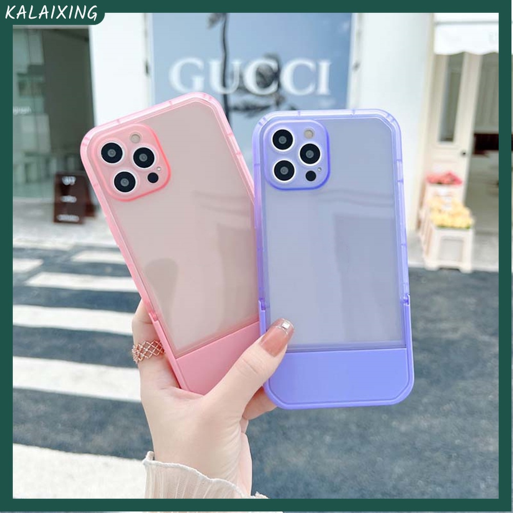 Invisible Bracket Case For Iphone 13 12 11 Pro Max 7plus 8plus X Xr Xs Max Transpent Soft Candy Casing For Watching Moving Shopee Philippines