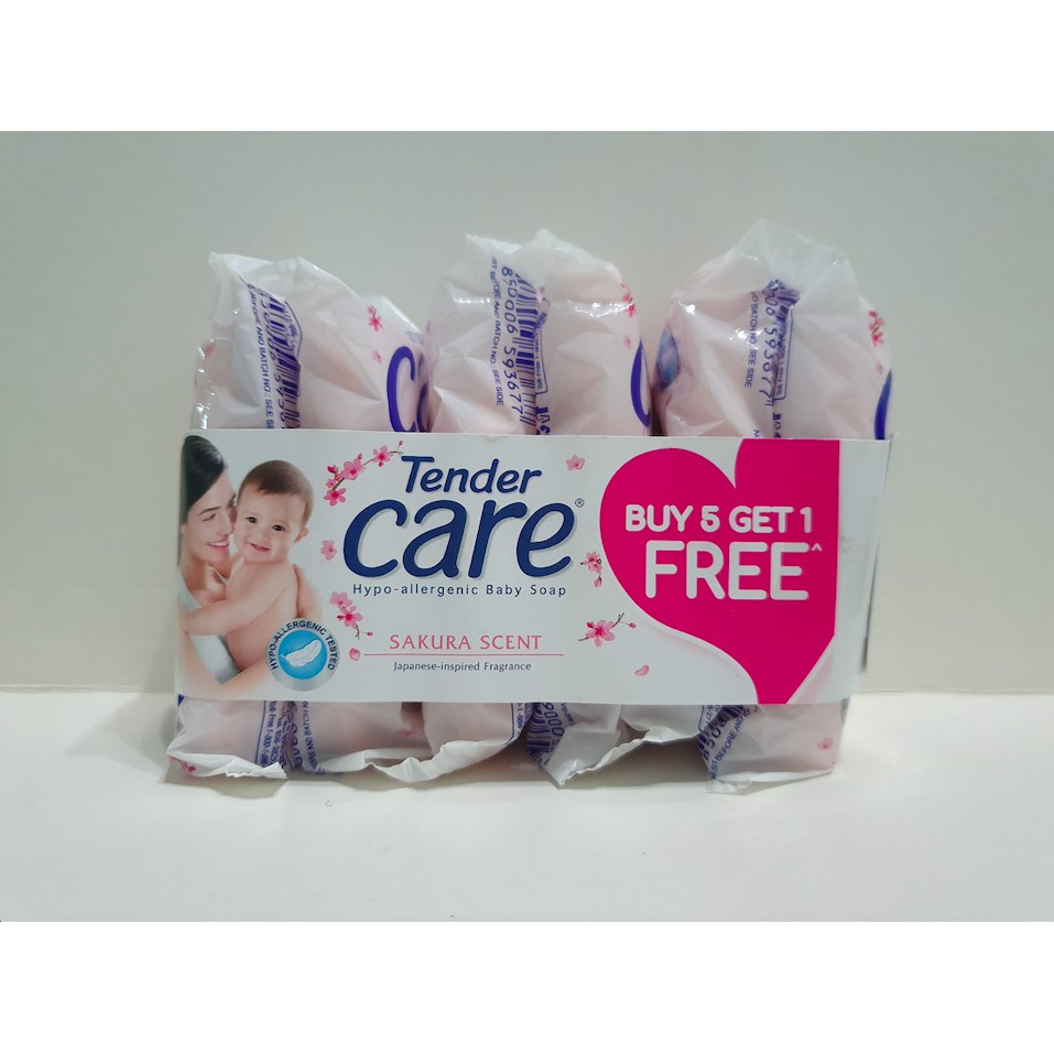 Tender Care HypoAllergenic Baby Soap Sakura Scent 55g BUY 5 GET 1 FREE