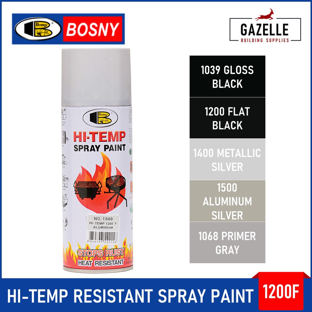 Bosny Hi Temp High Temperature Resistant Spray Paint 1200F Shopee