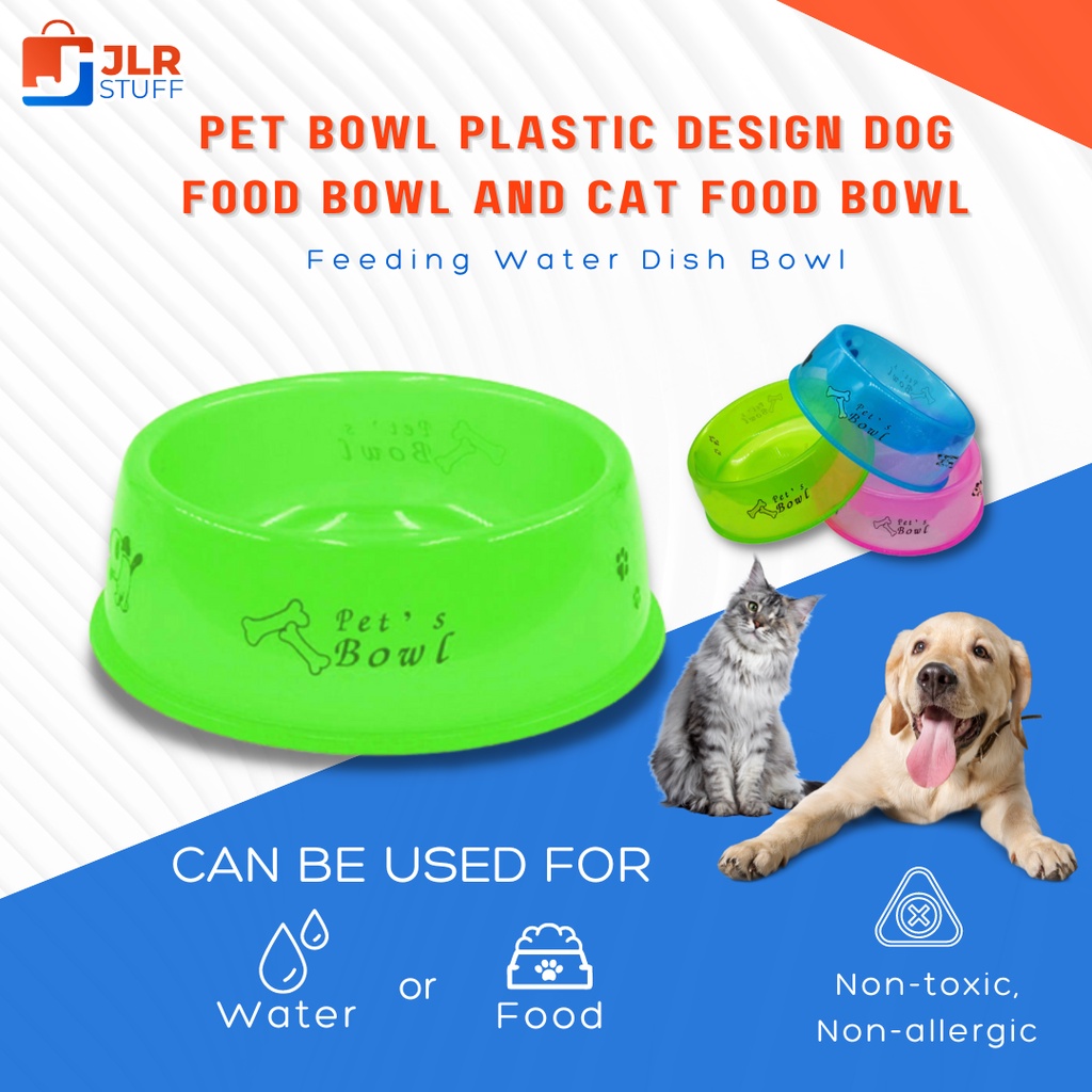 JLR Stuff Pet Bowl Plastic Design Dog Food Bowl and Cat Food Bowl