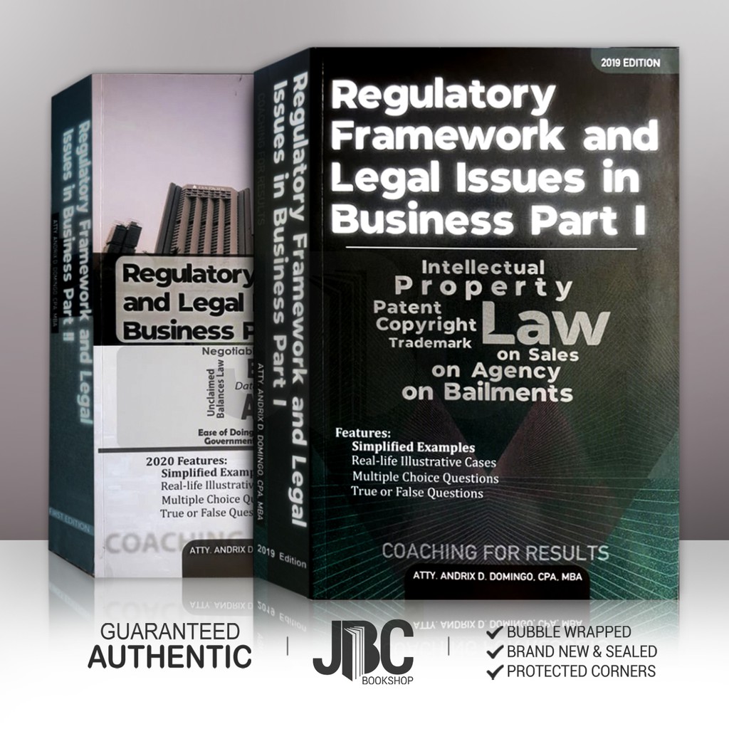 Regulatory framework and legal issues in business part 1 2 by atty