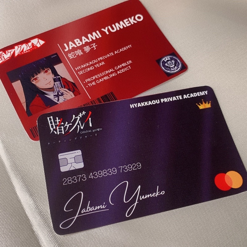Kakegurui Jabami Yumeko PHOTOCARD ID card and black card set Shopee