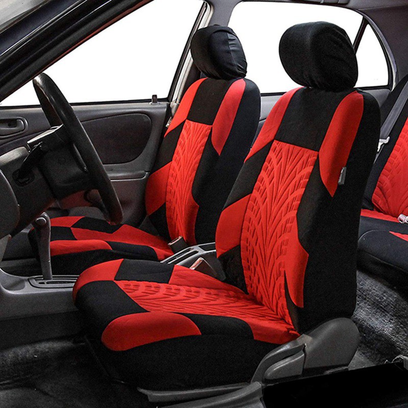 Superauto Car Seat Covers Full Set Protector Universal Fit Most Cars Tire Pattern Ee Philippines - Red Car Seat Covers Full Set