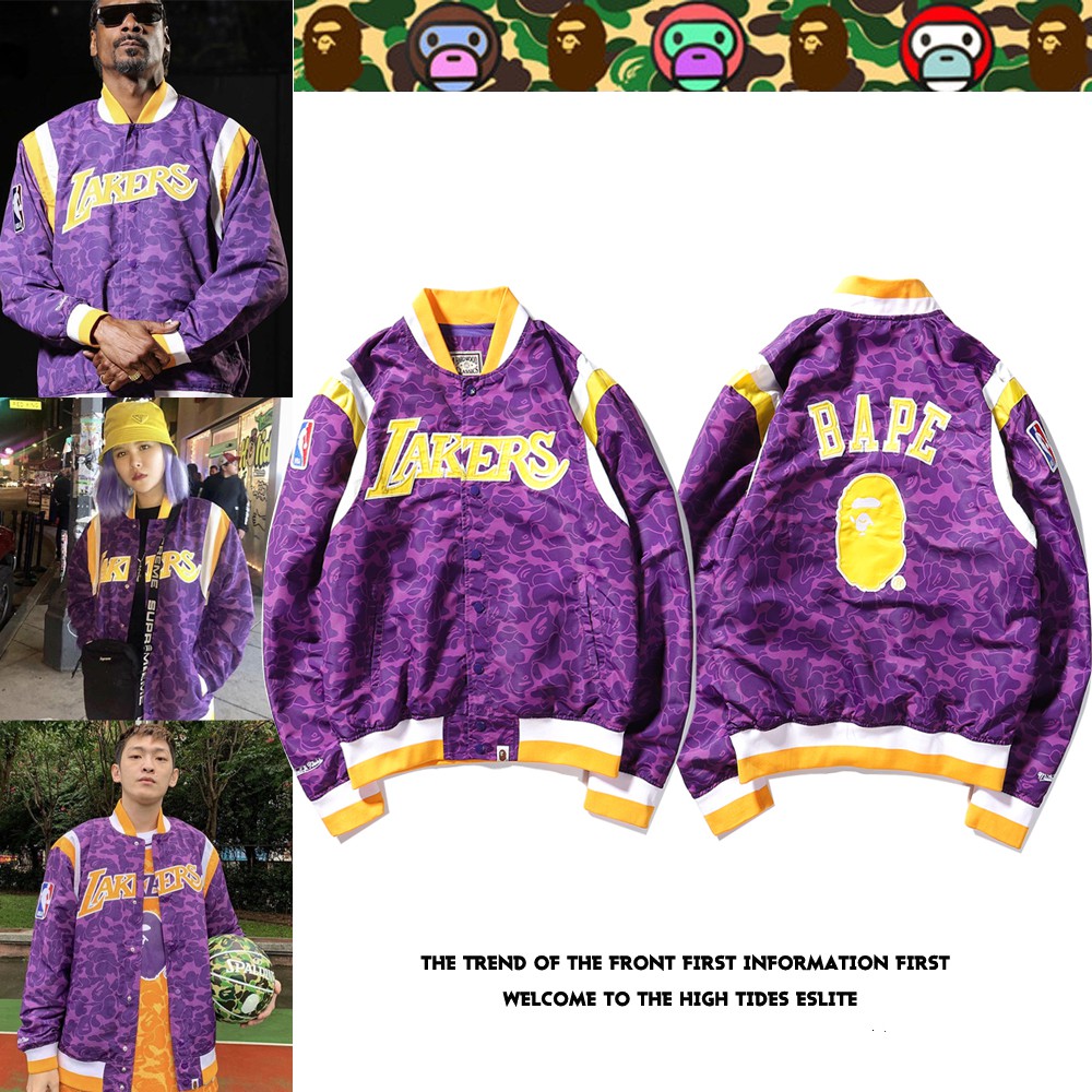 bape lakers jacket