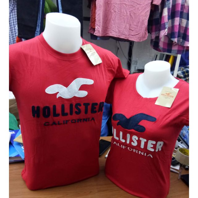 Hollister Brand Red Couple T-Shirts 