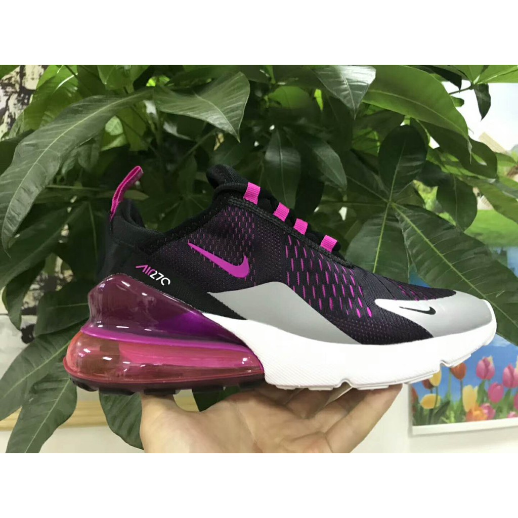 nike black and purple running shoes