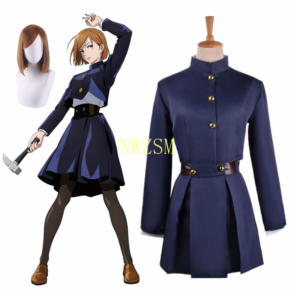 Anime Jujutsu Kaisen Kugisaki Nobara Girls Women Dress Uniform Full Set ...