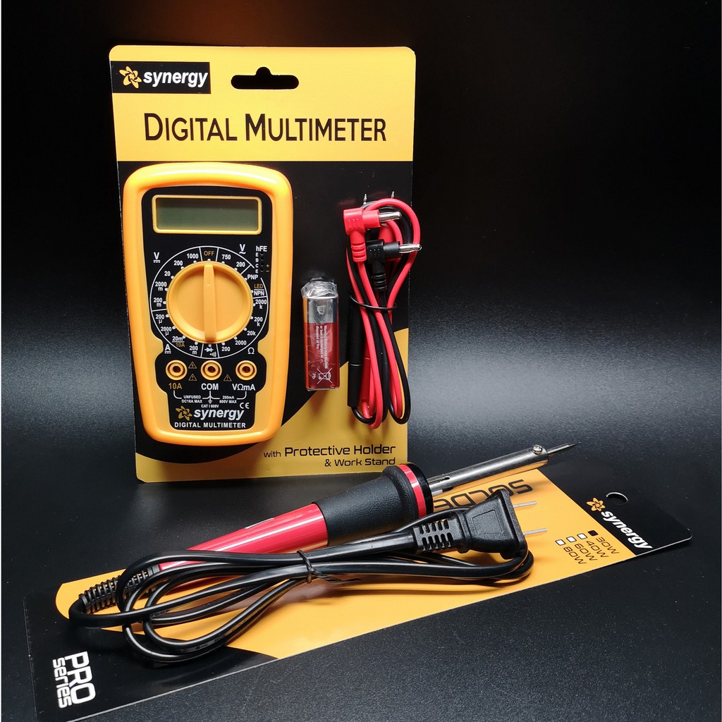 Synergy Digital Multimeter & Soldering Iron 30W (BUNDLE) Shopee