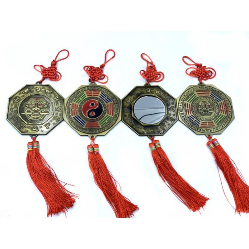 Feng Shui Ornaments, Guardian Lion Biting A Sword,Bagua Mirror with ...