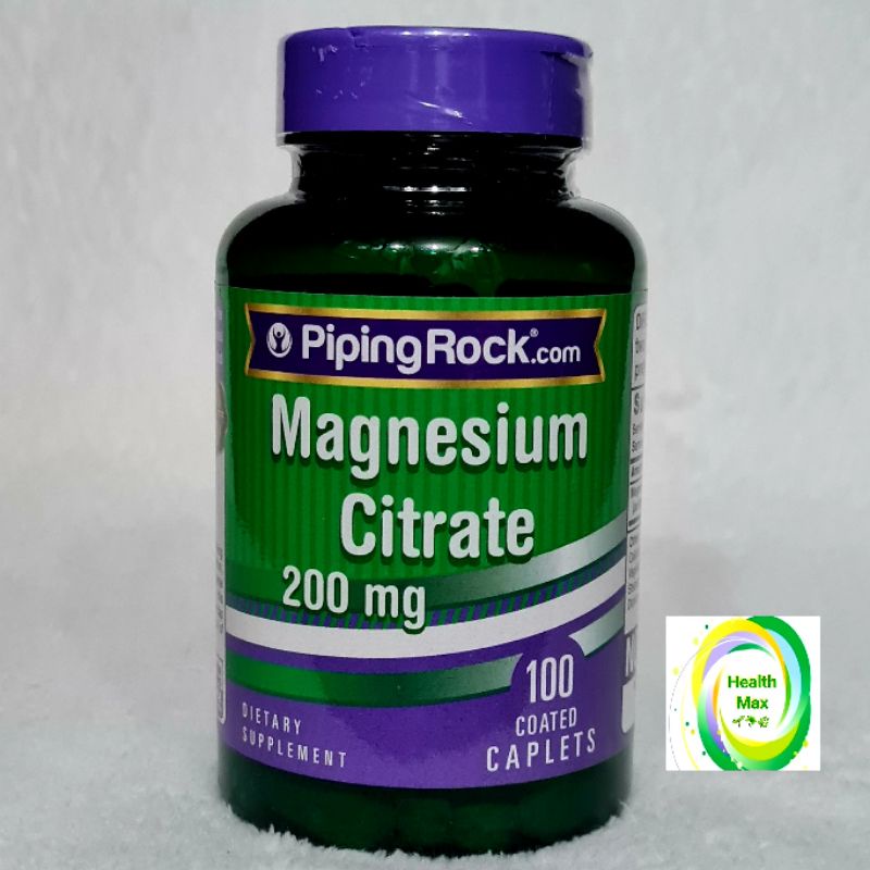 Piping Rock Magnesium Citrate 200mg 100 caplets Shopee Philippines