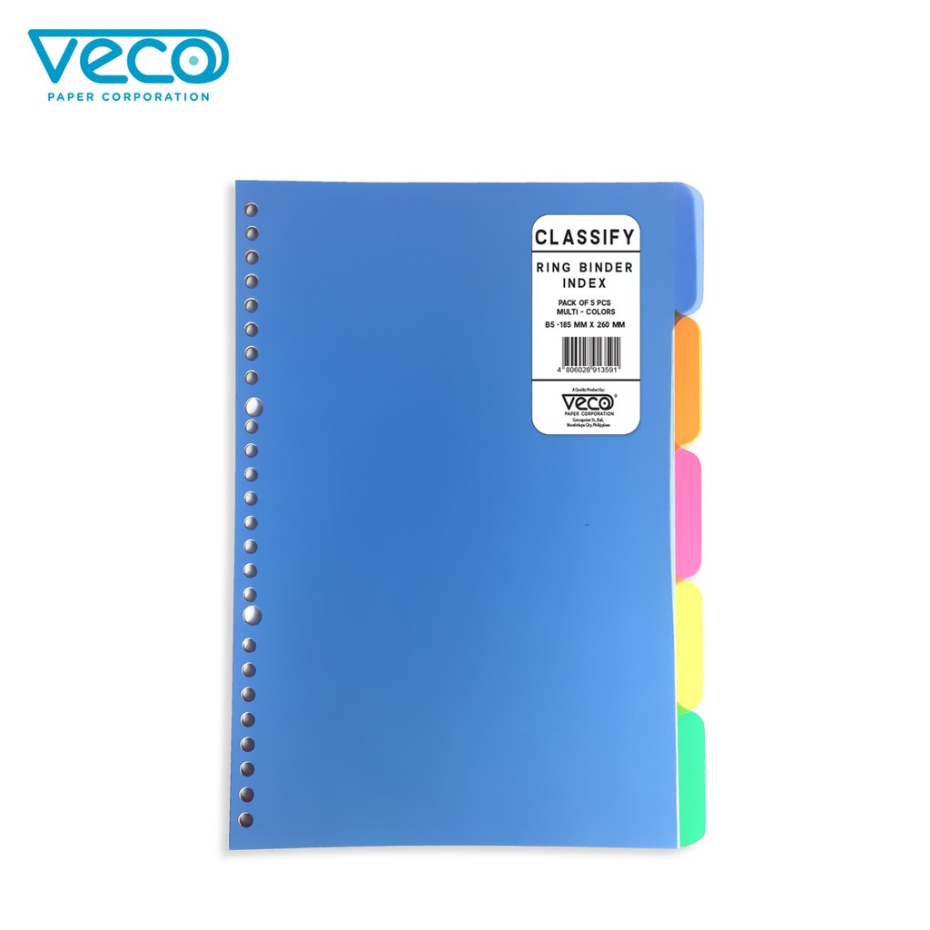 Veco Classify 26Ring Binder Notes Index Set (5 tabs only) Shopee