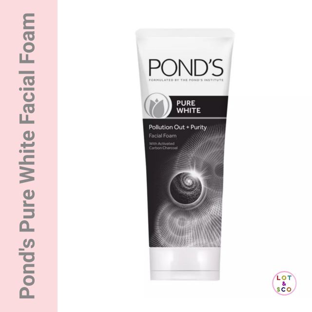 ponds pure white facial foam charcoal