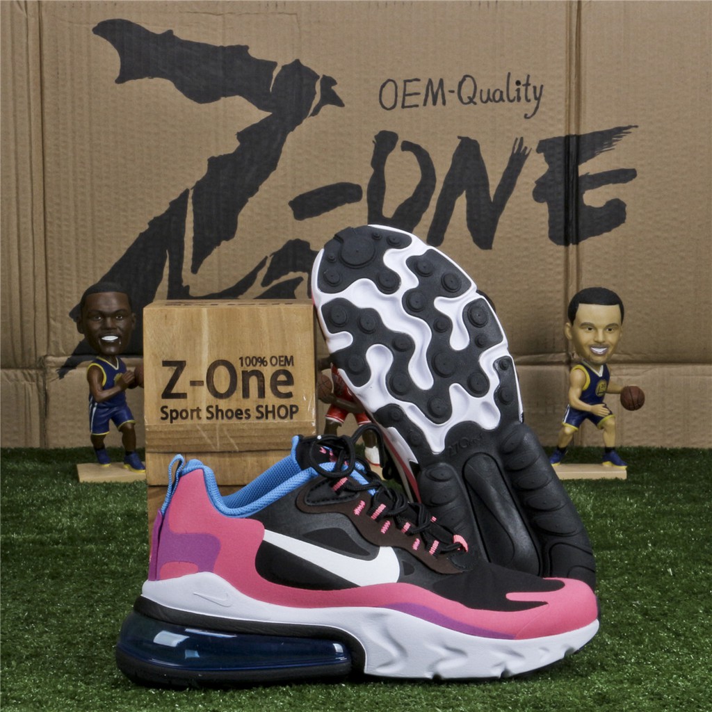 pink blue and black nike shoes