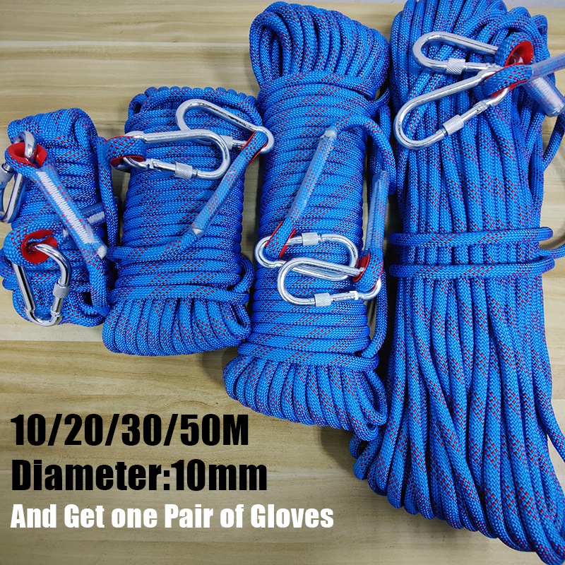 10mm Outdoor Rock Climbing Rope Highstrength Safety Static Rope for