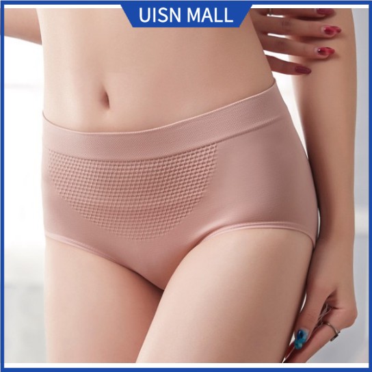 Women Seamless High Waist Hip Lifting Abdominal  Underwear Honeycomb Warm Pants