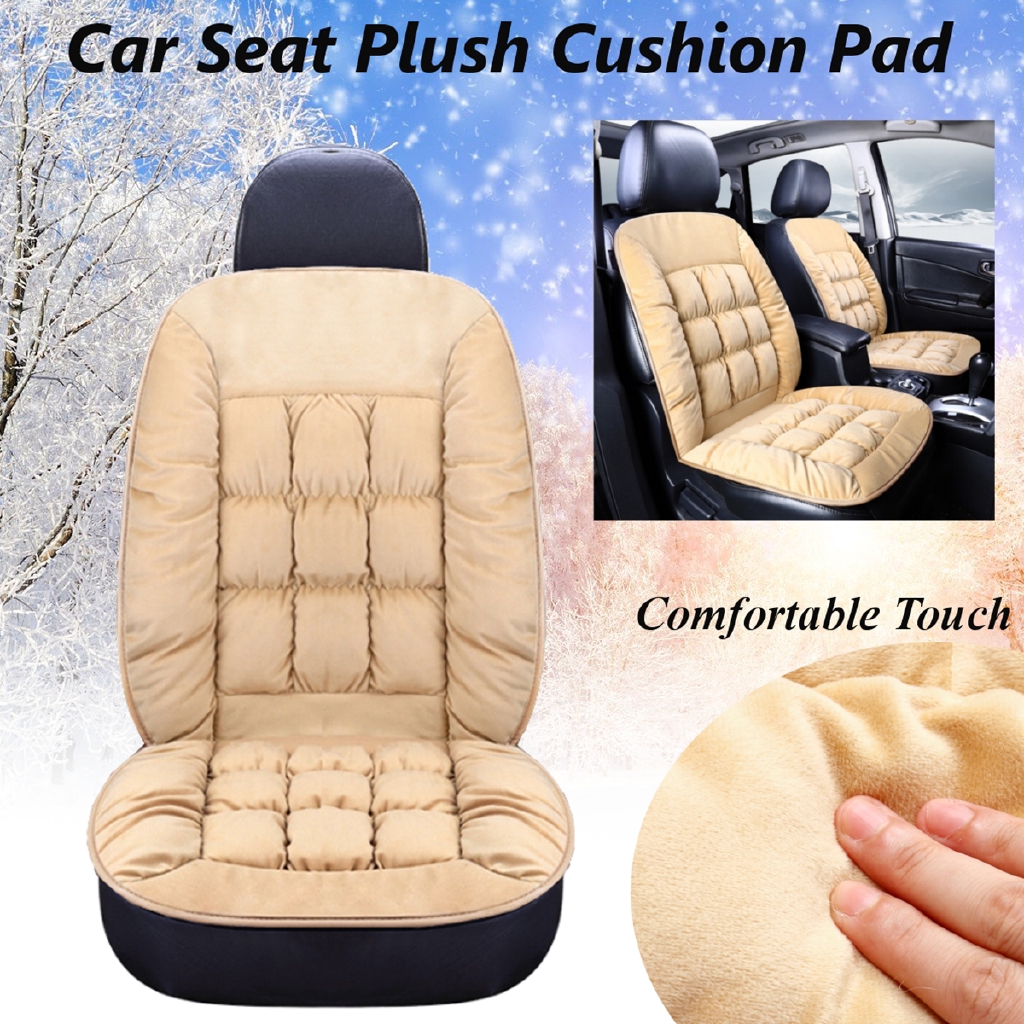 Car Front Plush Seat Cushion Comfortable Protection Pad Mat
