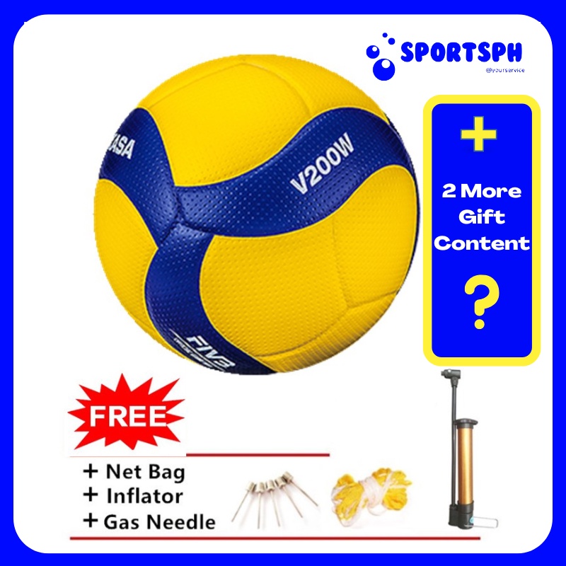 MIKASA V200W Official Volleyball Ball Size 5 Competition Soft Training PU Olympic Game Shopee