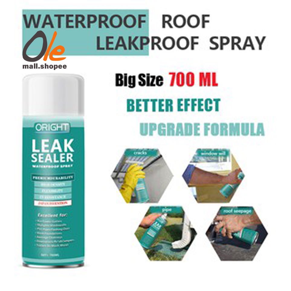 700ml Waterproof Anti Leaking Sealant Spray Roof Seal Repair Leak Proof Spraying Rubber Coating