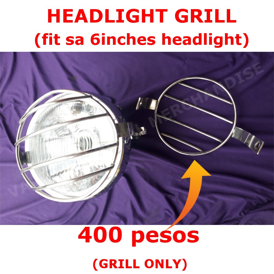 Round Headlight Grill Stainless for 6 inches Headlight, hindi puwede sa