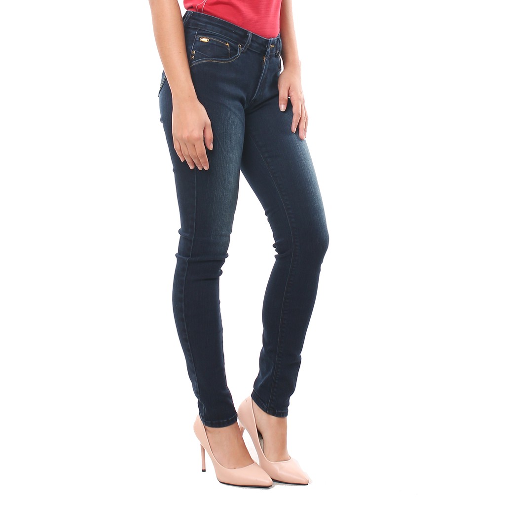 ladies indigo skinny jeans