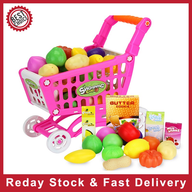 kids plastic shopping cart